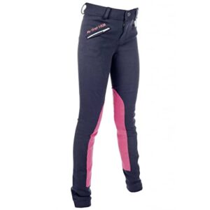 Kniebesatz für Mädchen, dunkelblau/pink, atmungsaktiv und weich, geeignet für Mädchen im Alter von 2-10 Jahren