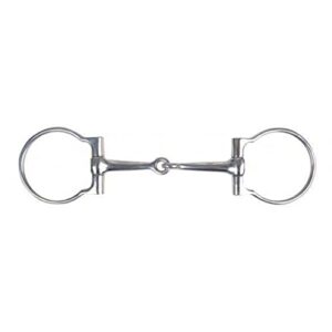 Western D-Ring Snaffle von HKM SPORTS EQUIPMENT, einfach gebrochen, 125 mm, silberne Fassung, Reit- und Trainingsbedarf