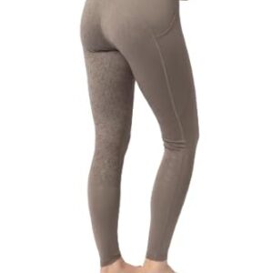 HORZE Damen Reitleggings DEA, Reithose mit Handytasche und Gürtelschlaufen, braun, 36 - Eine hochwertige Reithose für den Ausritt oder die Dressur, mit Silikonbesatz und weichem Stoff mit Stretch-Anteil.
