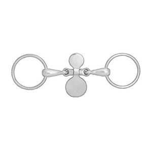 Hochwertiges HORZE Zungenstreckergebiss aus Edelstahl, schwarz, Größe 125 mm für Pferde mit entwickelter Zunge