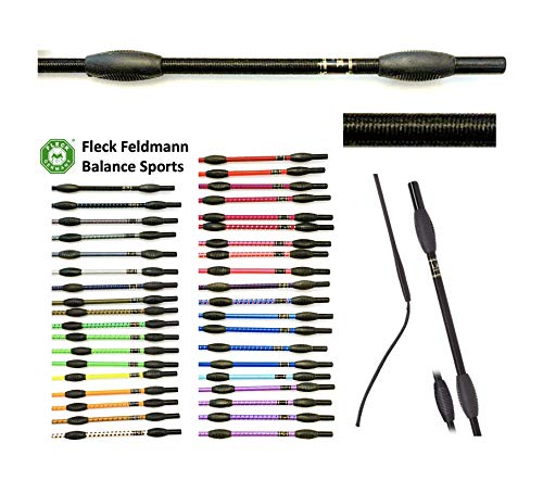 JA Horse Fleck Feldmann Balance Sports Reitgerte, schwarz, 110 cm - perfekte Balance im Sattel für Reitsport-Aktionen