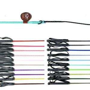 Reitgerät für Kinder und Anfänger mit Gummigriff und Handgelenkschlaufe, 75 cm lang, mint farbig