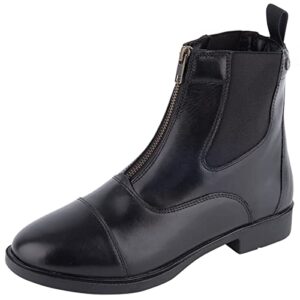 Elegante und praktische Jodhpur-Stiefel mit schwarzer Leder Oberfläche und Rutschfeste Sohle, perfekt für Reiter und Alltagsgebrauch