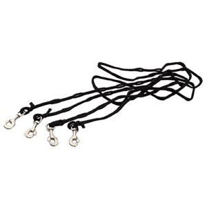 Kavalkade Lauferzügel aus Perlon mit individueller Längeneinstellung, Schwarz. Perfekte Wahl für Ihr Pferd.