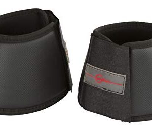 Hufglocken Protecto mit schwarzem Innenfutter und Klettverschluss für Pferdezubehör