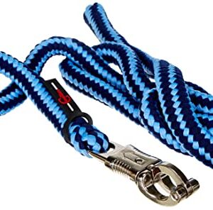 Kerbl Führstrick Hippo mit Panik- oder Karabinerhaken, hellblau/dunkelblau, hochwertiger Reitsportartikel