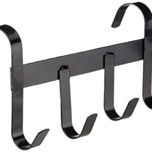 Trensenhalter mit 4 Haken, schwarz aus Metall, für Halfter und Trensen