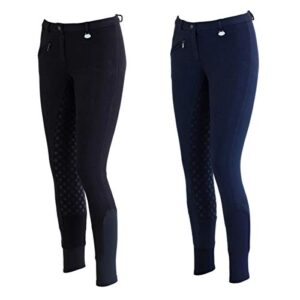 Kinder Reithose mit Silikon Vollbesatz für bequemen Komfort und Schutz bei Kinderspiel oder Reiten, schwarz, Größe 140 von Lazura