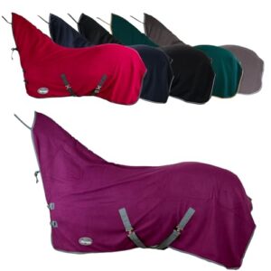 Pferde-Abschwitzdecke mit Halsteil atmungsaktiv und komfortabel für Pferdebereich