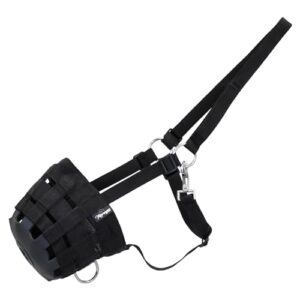 Marengos Fressbremse Pferd und Pony Maulkorb mit Fress-Schutz zur Kontrolle von Grasverzehr bei Krankheit stufenlos einstellbar