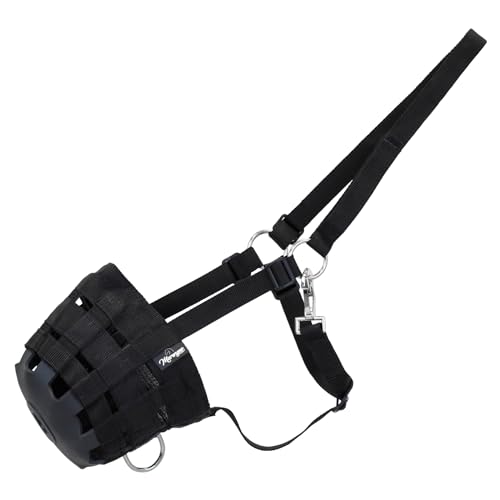 Marengos Fressbremse Pferd und Pony Maulkorb mit Fress-Schutz zur Kontrolle von Grasverzehr bei Krankheit stufenlos einstellbar