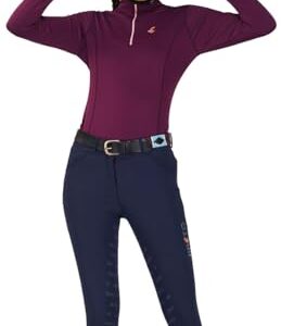 Komfortables und atmungsaktivs Preto Thermo-T-Shirt für Damen, Reiter-Baselayer, Reitbekleidung und Ausrüstung für Reiten