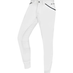 Herren-Reithose mit Silikon Vollbesatz und elastischen Beinabschluss, gebondertes Material für hohe Elastizität und Formstabilität.