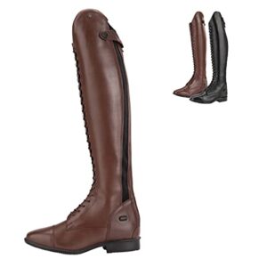 Komfortable Reitstiefel mit italienischem Leder, Polo-Schnürung und extra langen Schnürsenkeln. Ideal für Pferdesport und ein hohes Maß an Tragekomfort.