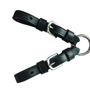 Unisex Erwachsene Rundungen mit Ringen für eine sichere und präzise Arbeit aus Büffelleder mit zentralen Ringen zur Befestigung von Zügeln.