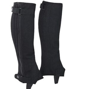 START Reitchaps für Kinder & Erwachsene - waschbare Mini-Chaps aus Kunstleder mit seitlichem Reißverschluss und elastischem Einsatz