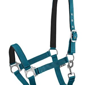 Verstellbares Halfter für Pferde, Nylon-Halter mit Polsterung, geeignet für Ponys, Cobs und Warmblüter, komfortabel und robust