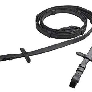 Start Zügel für Pferde und Ponys - SuperGrip Gummizügel 19 mm - Antirutschzügel mit Stoppern - gummiertes Gurtband - Edelstahl-Beschläge