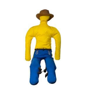 Anreitpuppe Pferdinand für Einreiten-Schätzung im Reitsport, robuste Konstruktion und variable Gewichtsverteilung, ideal für Jungpferdeausbildung und Anreiten.