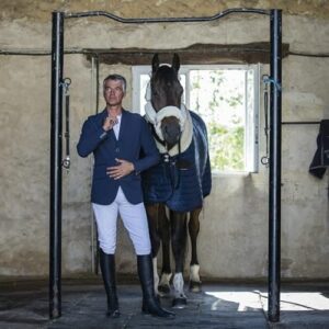 Herren Turnierjacket DUBLIN von EquiTheme, marineblauer Anzug für Reiter