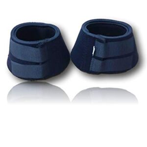 Hufschutz für Pferde und Ponys, Neopren-Springglocken S-XL, schwarz, sicher durch Gelände navigieren, Reiten, Springen, Weide, Hufschutz zum Reiten