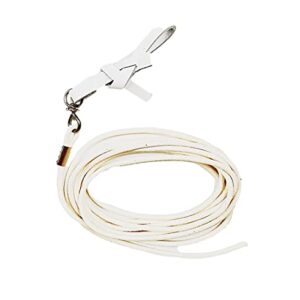 Peitschen-Schlag mit Edelstahl-Wirbel, Leder Longierriemen und Silikon Kontaktstock, Made in Germany, ideal für Voltigier- und Longier-Anfänger geeignet