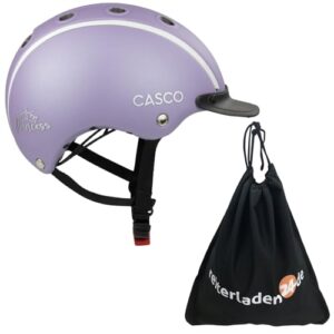 Kinder-Reithelm mit Schutzbeutel, Violett matt, Größe S (52-56 cm)