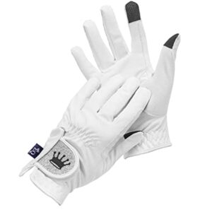 Reithandschuhe von Equestrian Queen mit Touchscreen-Kompatibilität und rutschfestem Grip für Damen und Mädchen