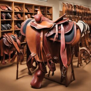 Perfekte Sättel und Reitschutzgerte für jeden Pferdesportler, einschließlich Western-Sätteln und Kindersätteln. Ideal als Geschenk für Freunde oder als Selbstliebe.