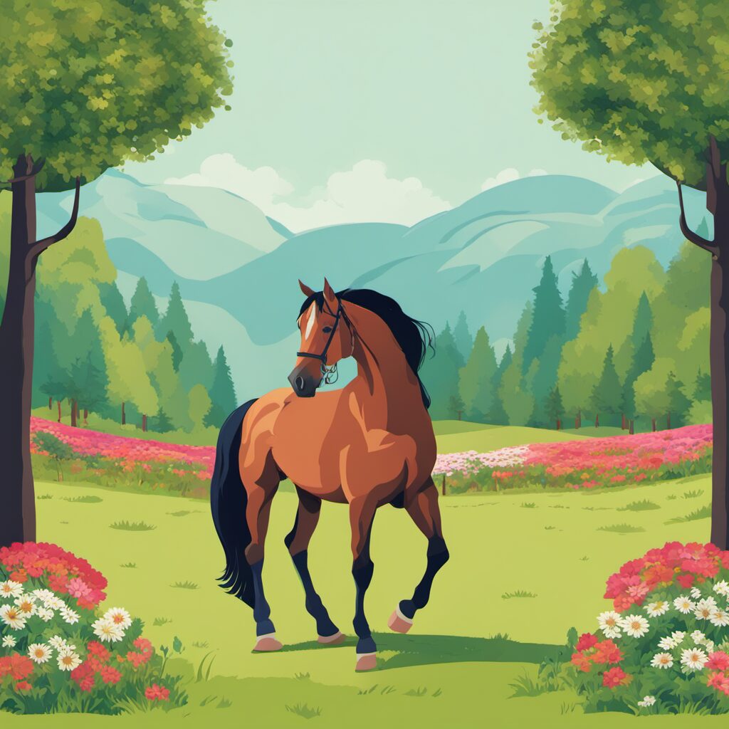 Bild von vier verschiedenen Säteln auf einem Pferd in einer grünen Wiese, perfekt für Geschenkideen rund ums Reiten