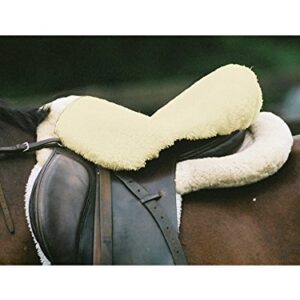 Sattelsitzbezug aus echtem Merino Lammfell für Englische Reitsatteln, optimale Sättelauflage mit ultimativem Sitzkomfort und einfacher Fixierung am Sattel