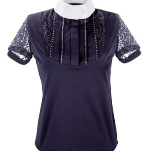 Start Patricia Turnier-Reithemd, ideal für Pferdewettbewerbe, luftige Spitze, für Wettbewerbe, Reitturniere