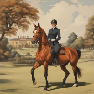 Bild von einem Reiter mit Steigbügel auf Pferd, Sicherheit und Bequemlichkeit im Sattel