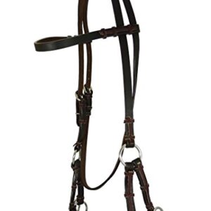 Hochwertiges Thor Equine Sidepull Lederprodukt mit dunkelbrauner Farbe und runder Nasenband-Führung, ideal für Reiter und Pferdehalter.