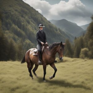 Ein Pferd mit einem Vielseitigkeitssattel geritten - vidaXL Sattel 17,5