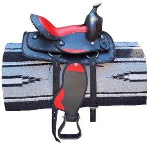 Kinderwestsattel mit Strasssteinen und Steigbügel, ideal für Holzpferd und Pony