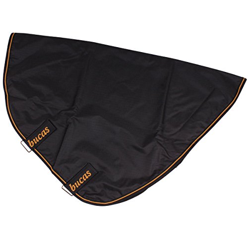 Bucas Irish Combi Neck 155/XL Black/Gold, Halsteil - wasserdichtes und atmungsaktives Halsteil für Pferde mit schwarzer und goldener Farbe