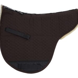 Hochwertige Lammfell Satteldecke von Engel Reitsport mit Korrekturinnenbereich und Fellauflage im Sattellagebereich für Baumlossättel