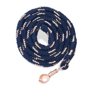 Rosegold Pferde Strick mit Panikhaken, Länge 2m, viele Farben und Glitzer