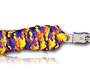 Farbenfroher Führstrick mit Panikhaken für Pferde, Ponys, Esel und Ziegen - sicherer und stilvoller Anbindestrick