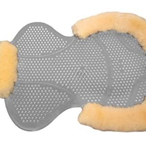 Hochwertiges Sattelkissen mit Gel-Schicht und Lammfell für optimalen Komfort bei der Reitsport-Aktivität, Druckverteilung und Antirutsch-Funktion