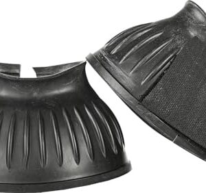 Gummispringglocken, HKM 8605 Springglocken Atlanta, Pferdeschuhe mit Hufglocken, Schwarz, XXL Größe