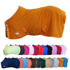 Hochwertige Pferdedecke mit Kreuzgurt und Widerristpolster für optimalen Schutz und Komfort bei Pferden und Ponys, atmungsaktives Fleecematerial und pflegeleicht zu reinigen