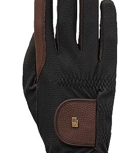 Roeckl Sports Reithandschuh Malta Winter, Turnier Winter Handschuh, Schwarz/Mokka 8 - Echter Klassiker fürs Winterreiten mit ROECK-GRIP und Micro Bemberg Futter-Laminierung.