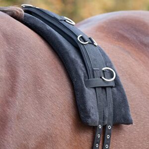 Longiergurt-Unterlage aus Memory-Schaum für Pferde, weiche und flexible Füllung, Klettverschlüsse, Luftröcher in der gummierten Seite