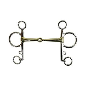 AK Pelham Reitgebiss mit Einzelgelenk und Deutscher Silberspitze für Pferde, hochwertiges Reitgerät für bessere Kontrolle und weiches Gefühl