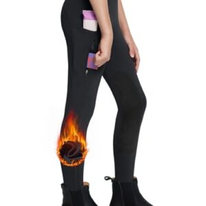 Baleaf Reithose für Mädchen mit Taschen und Vollbesatz, perfekt für das Reiten