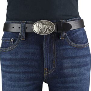 BELTINGER Gürtel für Reiter mit Pferde-Gürtelschnalle aus Vollrindleder 3 cm - Reiter-Gürtel 30mm für Reithose und Jeans