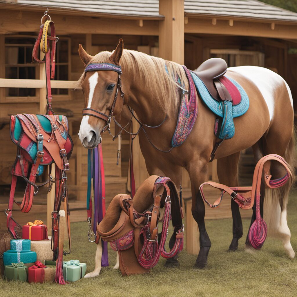 Entdecken Sie die perfekten Geschenkideen für Pferdeliebhaber. Robuste Zaumzeuge und nützliche Sattelhalter für jeden Anlass.