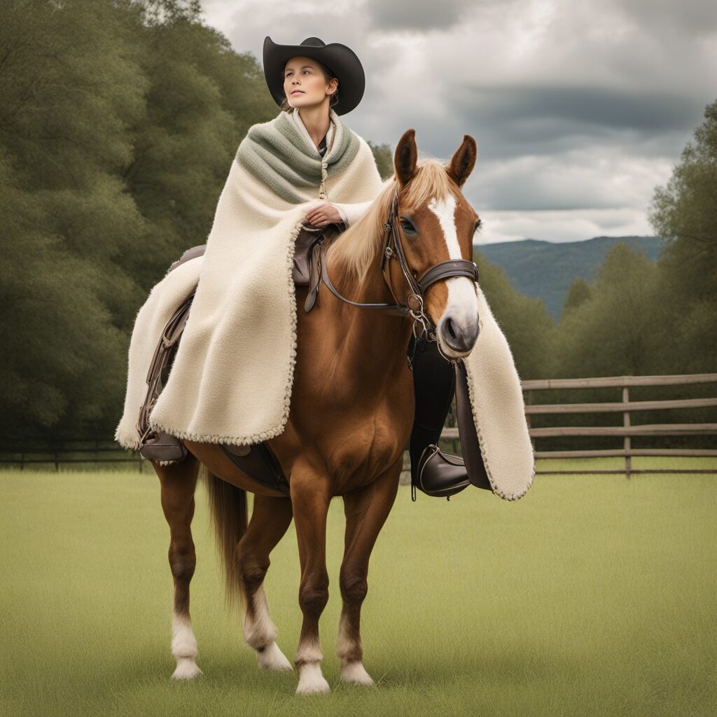 Lammfell-Satteldecke für Pferd - Therapie- und antibakterielle Eigenschaften, reduziert Druckstellen bei Pferden
